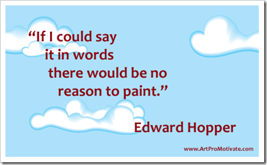 artist quote of Edward Hopper