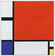 Piet Modrian: 'Composition in Red, Blue and Yellow', oil painting, 1930