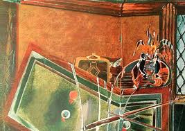 Georges Braque: 'Billiard', mixed technique, 1944