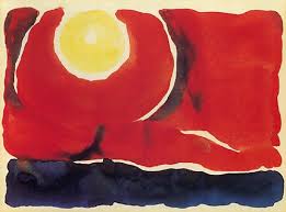 Georgia O'keeffe: 'Evening star VI'; watercolour, 1917 Georgia O'keeffe: 'Evening star VI'; watercolour, 1917