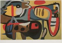 Karel Appel: 'Mural painting with animals', circa 1954