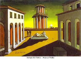 Giorgio di Chirico: Piazza d'Italia, painting on paper