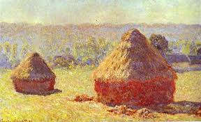 Claude Monet: 'Haystacks (in morning)'; painting, 1991 Claude Monet: 'Haystacks in the morning'; oil painting, 1991