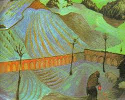 Marianne Werefkin: 'Woman with Lantern’; 1922