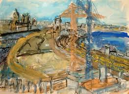 watercolor on painting, 2006; Paul Werner