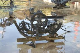 Jean Tinguely: detail of ‘Tinguely Fountain in Basel', mechanic sculpture