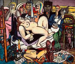 Max Beckmann: 'City night', oil painting, 1950
