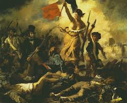 Eugene Delacroix 'Liberty leading the people', oil painting on canvas