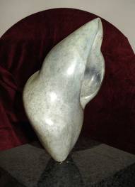 sculpture of stone and metal wire, 2010; Ann Porcelijn