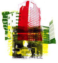 graphic art: mono-type for sale; Hilly van Eerten