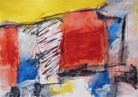 abstract painting n paper, 2011 Ben Vollers